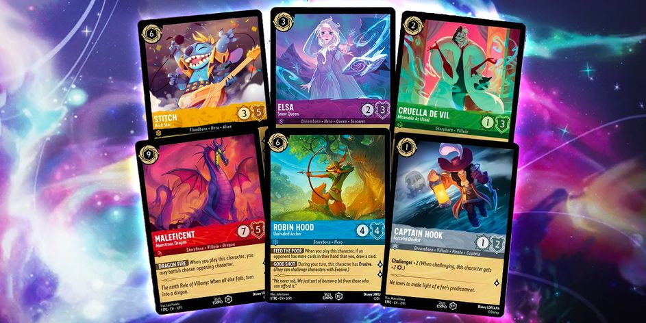 how many cards in lorcana Disney Trading Card Game, Includes 2 Ready-to-Play Decks Each Includes 1 Booster Pack, Plus 4 Additional Booster Packs and 1 Promo Card : Toys & Games All 12 Legendary Cards In