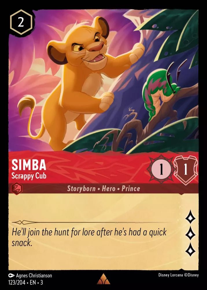 Disney Lorcana - [123/204][S3] - SIMBA - Scrappy Cub FOIL [M/NM] - The Great Illuminary -