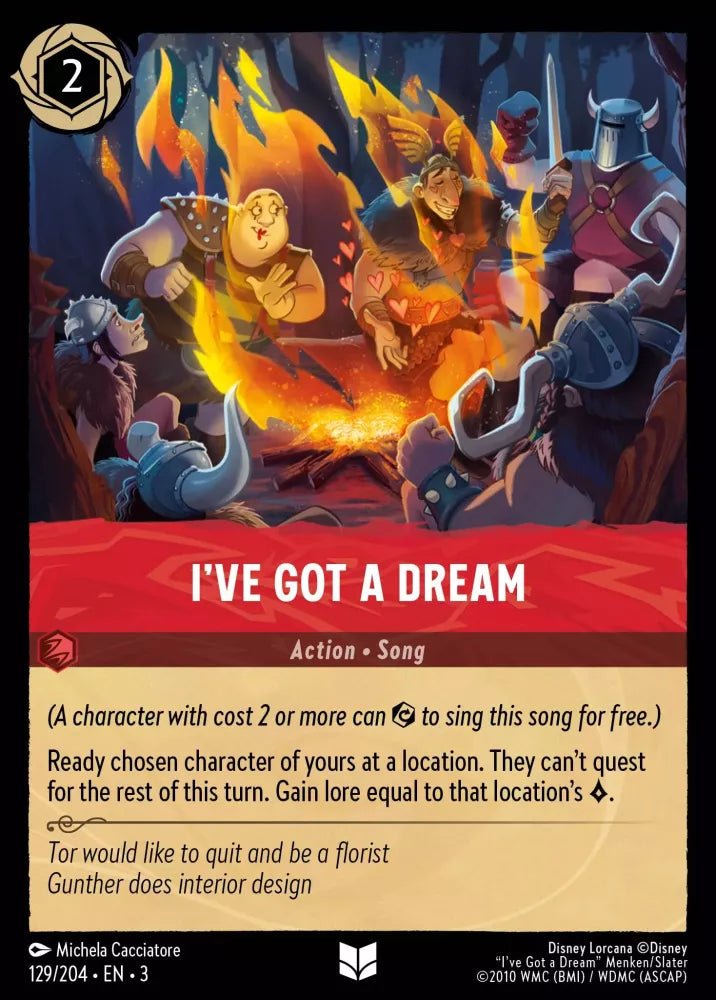 Disney Lorcana - [129/204][S3] - I'VE GOT A DREAM FOIL [M/NM] - The Great Illuminary -