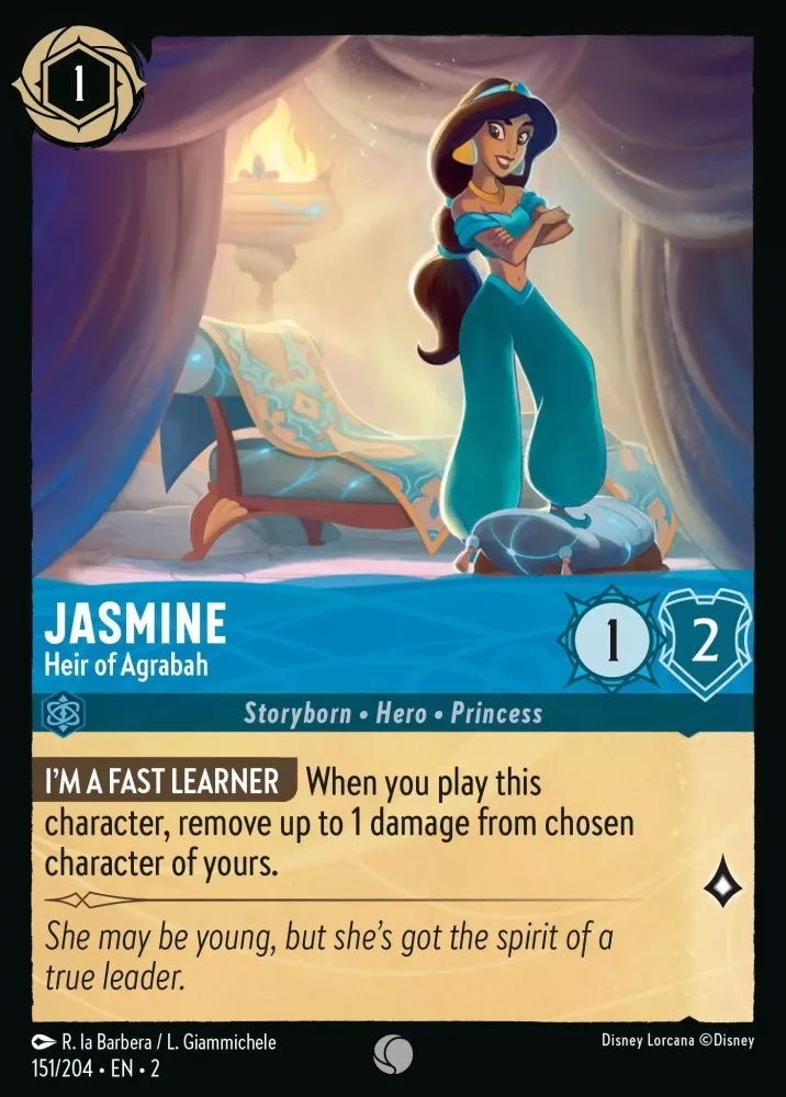 Disney Lorcana - [151/204][S2] - JASMINE - Heir of Agrabah ENG FOIL [M/NM] - The Great Illuminary -