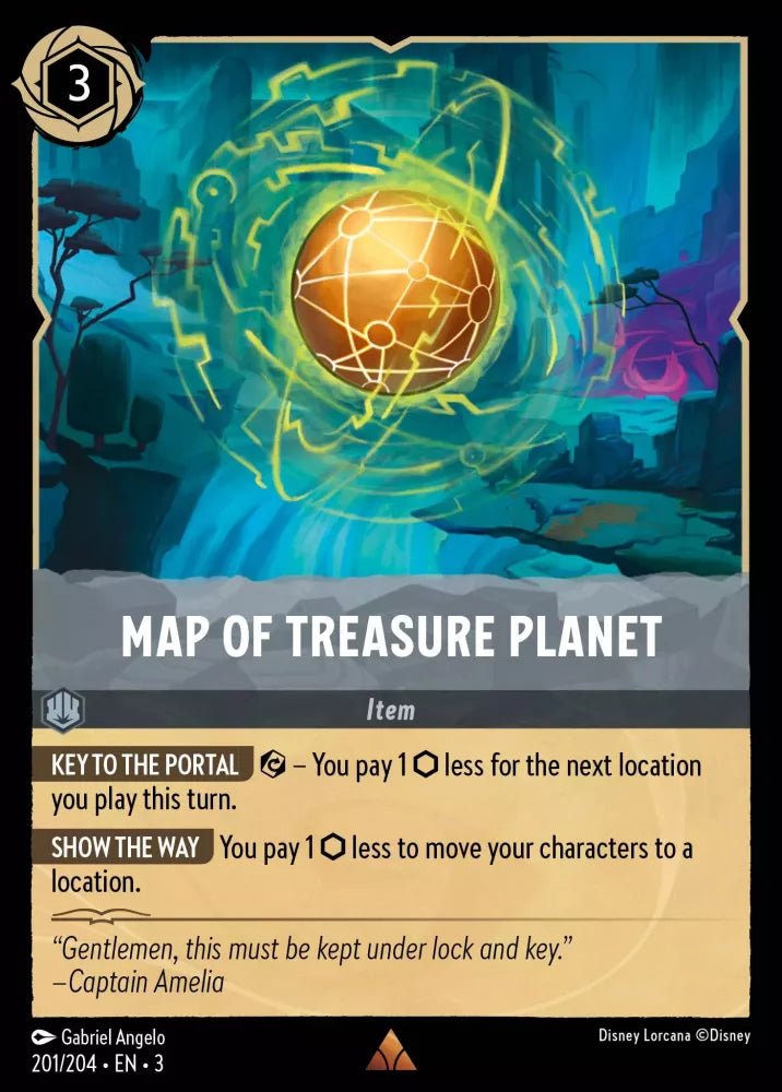 Disney Lorcana - [201/204][S3] - MAP OF TREASURE PLANET ENG FOIL [M/NM] - The Great Illuminary -