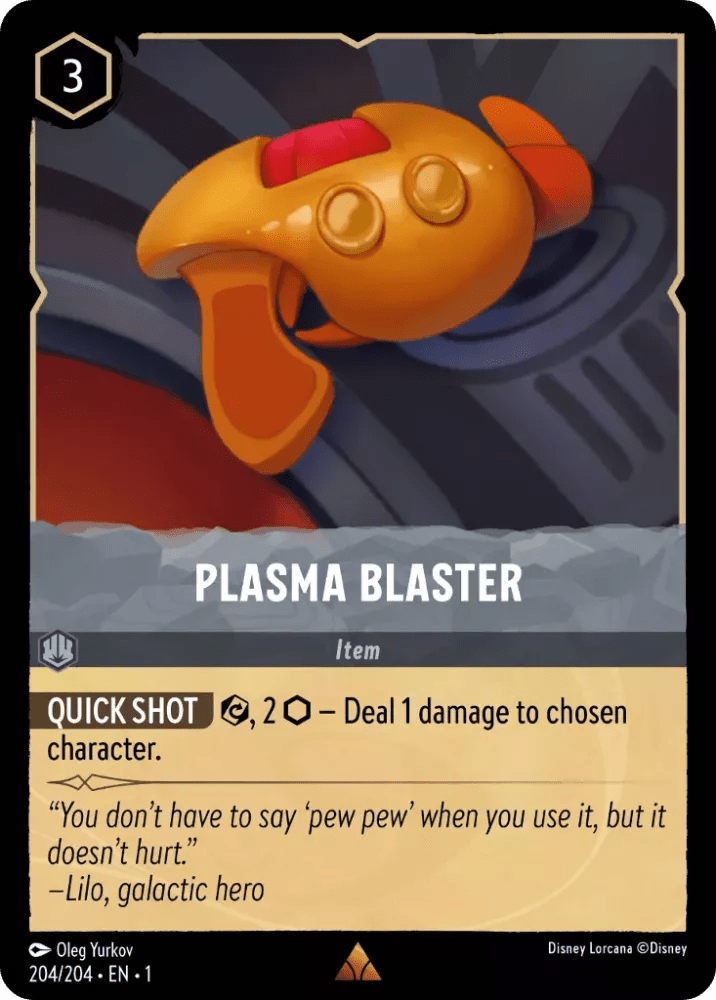 Disney Lorcana - [204/204] - PLASMA BLASTER ENG NON-FOIL [M/NM] - The Great Illuminary -