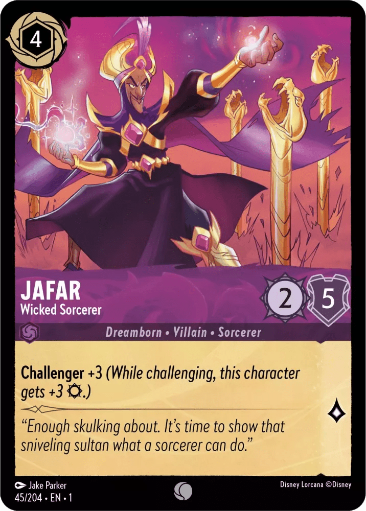 Disney Lorcana - [45/204] - JAFAR - Wicked Sorcerer ENG NON-FOIL [M/NM] - The Great Illuminary -
