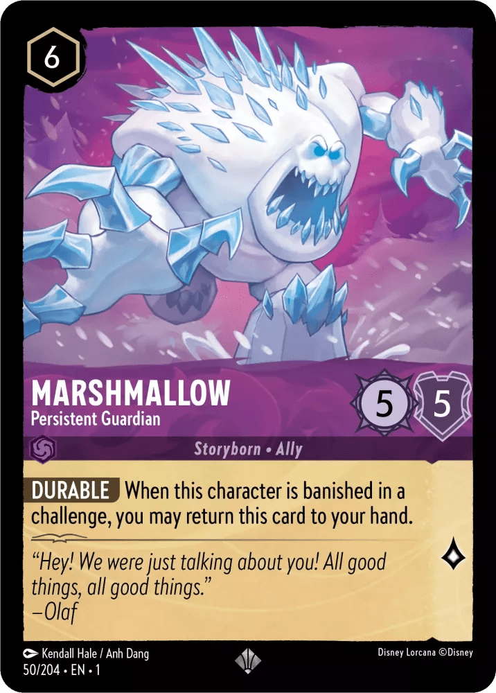 Disney Lorcana - [50/204] - MARSHMALLOW - Persistent Guardian ENG FOIL [M/NM] - The Great Illuminary -