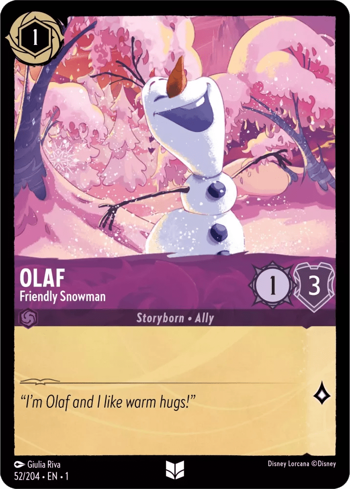 Disney Lorcana - [52/204] - OLAF - Friendly Snowman ENG FOIL [M/NM] - The Great Illuminary -