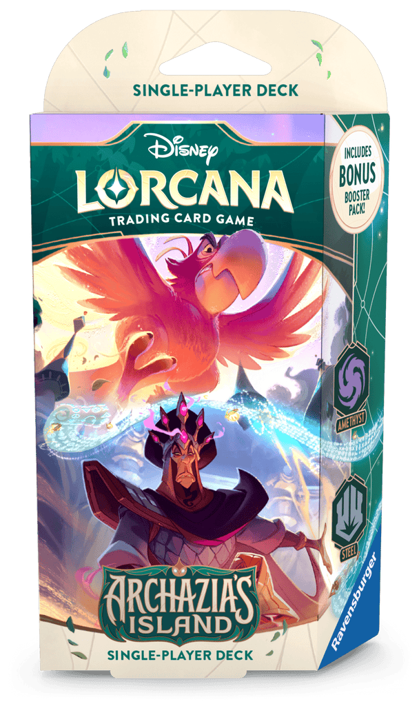 Disney Lorcana - Disney Lorcana TCG - Archazia’s Island - Starter Set 7 - Amethyst & Steel (inclusief booster) ENGELS - The Great Illuminary - 4050368985439