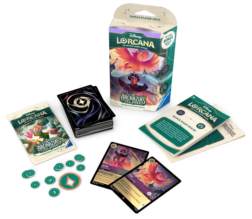 Disney Lorcana - Disney Lorcana TCG - Archazia’s Island - Starter Set 7 - Amethyst & Steel (inclusief booster) ENGELS - The Great Illuminary - 4050368985439