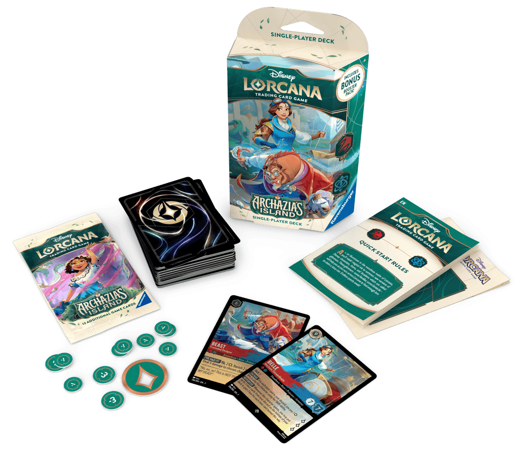 Disney Lorcana - Disney Lorcana TCG - Archazia’s Island - Starter Set 7 - Ruby & Sapphire (inclusief booster) ENGELS - The Great Illuminary - 4050368985439