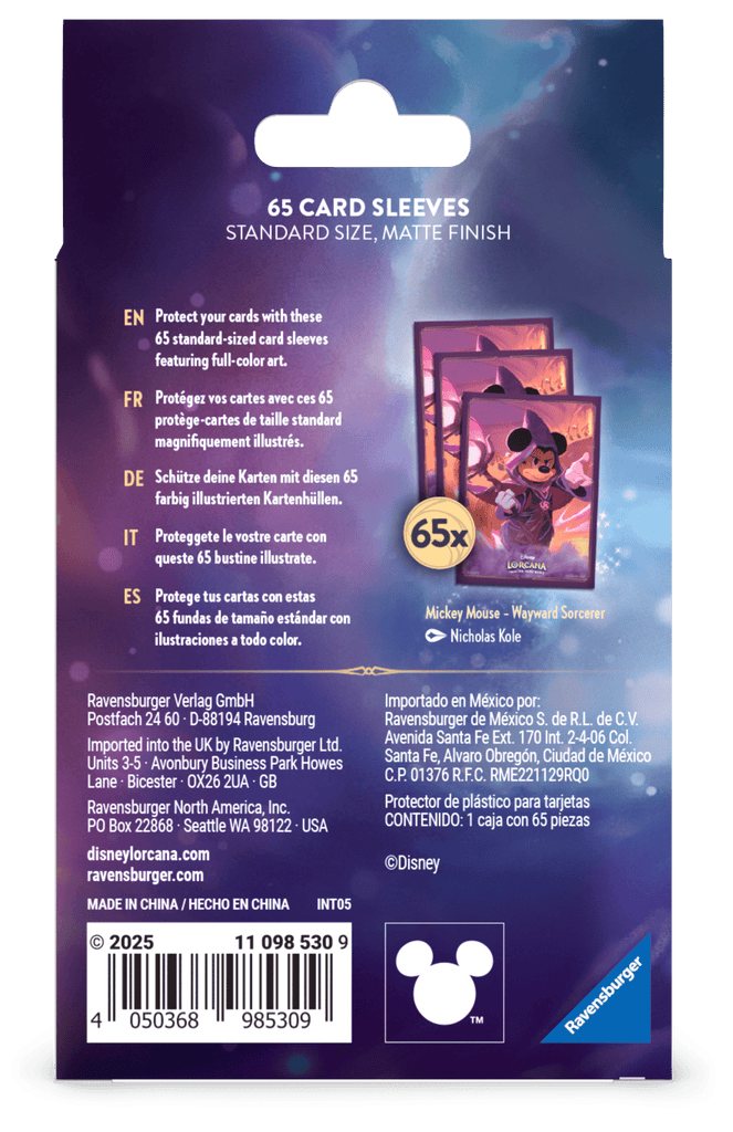 Disney Lorcana - Disney Lorcana TCG - Set 8 - Pre - Order - Sleeves A ENGELS - The Great Illuminary - 